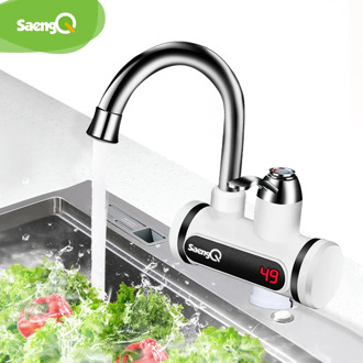 saengQ Electric Water Heater Tap Instant Hot Water Faucet Heater Cold Heating Faucet Tankless Instantaneous Water Heater