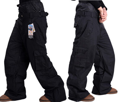 SAENSHING Snowboard Broek Mannen Winter Ski Broek wintervast Thicken Warm Sneeuw Skiën broek Broek Outdoor Ski pantalones zwart / XL