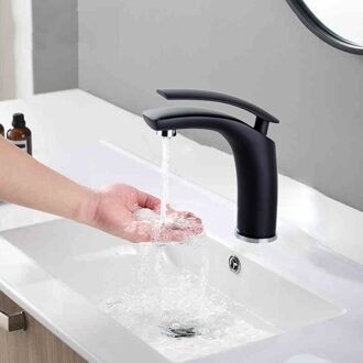 Saeuwtowy Productie Warm En Koud Wastafel Kraan Creatieve Schakelaar Outlet Badkamer Wastafel Kraan Wastafel Kraan Gouden Kleur En Wit zwart