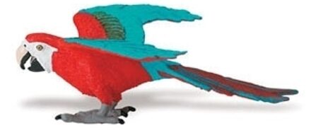 Safari LTD Ara papegaai rood van plastic 10 cm
