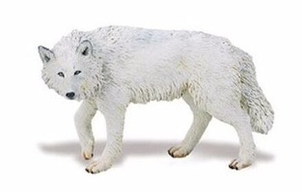 Safari LTD Plastic speelgoed dieren figuur witte wolf 9 cm