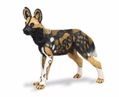 Safari LTD Safari Afrikaanse Wilde Hond Junior 9 Cm Rubber Zwart/wit/bruin