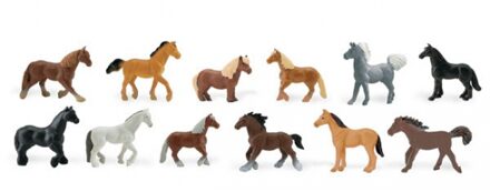 Safari LTD Safari Speelfigurenset Horses Junior Bruin/zwart/wit 12-delig