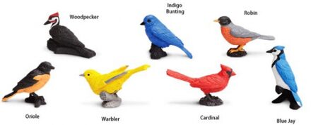 Safari LTD speelfiguren vogels mix - 7 stuks - Kunststof - dieren - speeldieren Multi