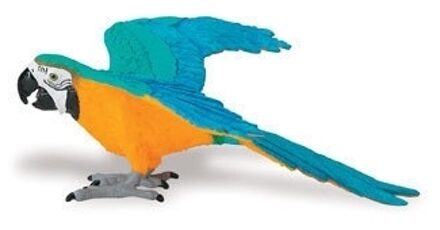 Safari LTD Speelgoed dieren figuur blauwe Ara papegaai van plastic 10 cm