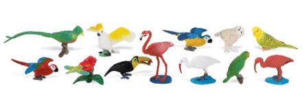 Safari LTD Speelgoed figuren - tropische vogels - 11x - plastic - speelfiguren