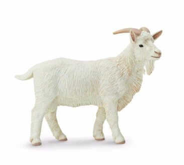 Safari LTD Speelgoed figuur - geit - wit - 9 cm - plastic - bok - speelgoed geitje - speelfiguren