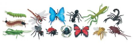 Safari LTD speelgoed insecten set - 14 stuks - kunststof - dieren/figuren Multi