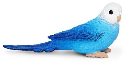 Safari LTD Speelgoed vogel - grasparkiet - dier - figuur - blauw - PVC - 7 cm