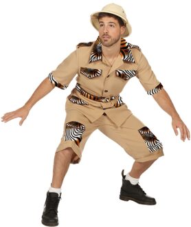 Safari Man Kostuum Kort - Maat 58