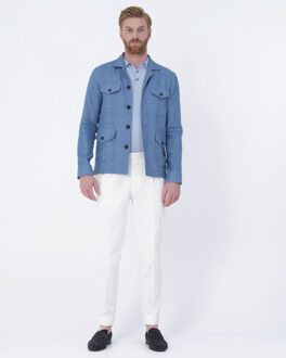 Safari overshirt Blauw - 46 (XXL)