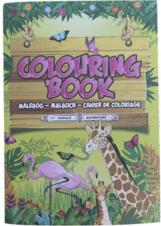 Safari Wildlife Kleurboek - A4 - 24 pagina's - jungle dieren tekenplaten