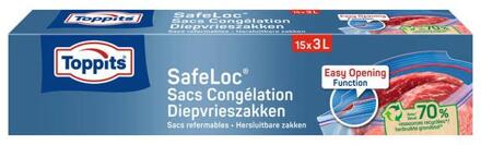 Safeloc Zip diepvrieszakken 3L transparant