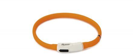 Safety Gear halsband met USB aansluiting Dogini oranje 35 cm x 10 mm