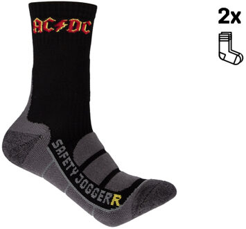 safety jogger ACDC Sokken | Zwart/Rood | 1 paar | Maat 38-40 - SW5200380