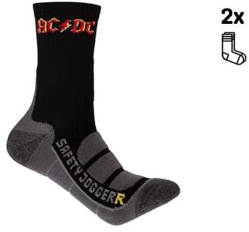 safety jogger ACDC Sokken | Zwart/Rood | 1 paar | Maat 44-46 - SW5200440