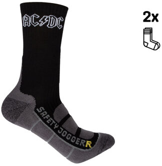 safety jogger ACDC Sokken | Zwart/Wit | 1 paar | Maat 38-40 - SW5300380