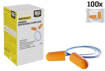 safety jogger Arusha SW93 - Oordoppen - met Koord - 100 stuks