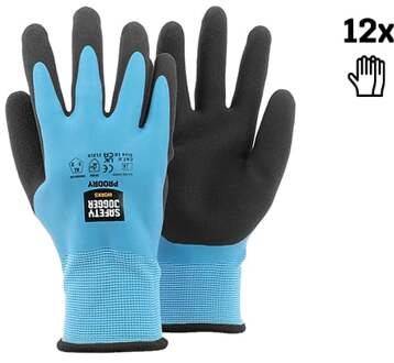 safety jogger De all-in-one veiligheidshandschoenen met dubbele latex coating | 12 Stuks | Zwart | Maat 8 - SW1104008