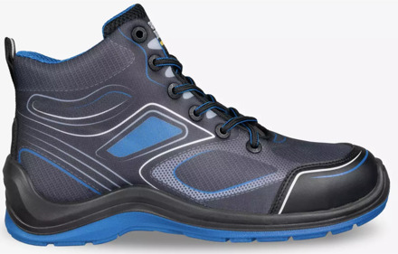 safety jogger Flow Mid S1P | Zwart/Blauw | Maat 38 - 5401033491653