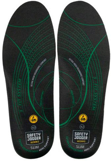 safety jogger SJ3FITS Inlegzool | Zwart/Groen | Maat 43 - 5400950011227