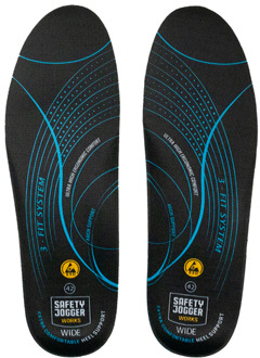 safety jogger SJ3FITW Inlegzool | Zwart/Blauw | Maat 46 - 5400950010954