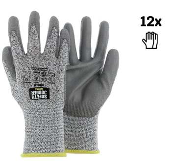 safety jogger Snijbestendige HPPE (high performance polyethyleen) | Met polyurethaan coating | Grijs | Maat 7 - SW1216007