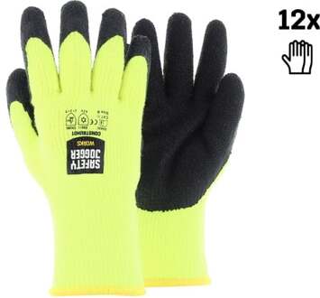 safety jogger Veiligheidshandschoenen met hoge zichtbaarheid | Koude omstandigheden | 12 Stuks | Geel | Maat 10 - SW1302010