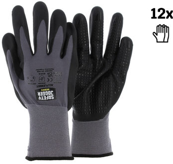 safety jogger Veiligheidshandschoenen met maximale beweeglijkheid en gevoeligheid | 12 Stuks | Zwart | Maat 11 - SW9800110