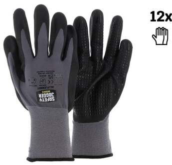safety jogger Veiligheidshandschoenen met maximale beweeglijkheid en gevoeligheid | 12 Stuks | Zwart | Maat 9 - SW9800900