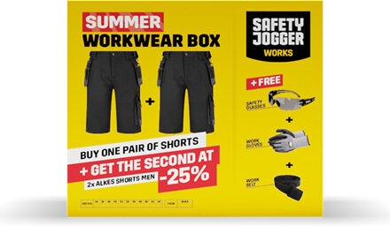 safety jogger Workwear box Alkes Shorts | Zwart | Maat 52 - S42300520