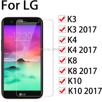 Safety Tempered Glass For LG K10 Protective Film on K 10 K3 K4 K8 2017 screen protector K 8 4 3 K82017 K102017 tremp glas guard
