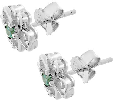 'Saffina' Dames 925 Sterling Zilveren Stud Oorbellen - Zilverkleurig ZO-7081