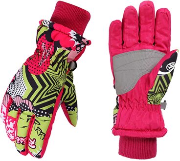 Sagace Handschoenen Winter Outdoor Fasion Ski Handschoenen Voor Kinderen Thermische Warme Sneeuw Handschoenen Voor 3-11 Jaar женские Перчатки Rood / L