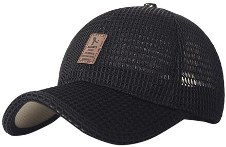 Sagace Hoeden Stijlvolle Mannen Solid Colid Mesh Ademend Outdoor Bescherming Zonnehoed Wilde Baseball Cap Шапка Женская Gorras zwart