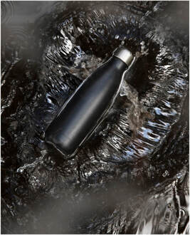 Sagaform Steel Hot and Cold Bottle - Black (50cl) Blauw