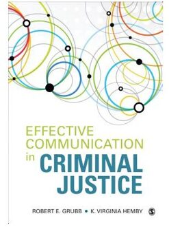 Sage Effective Communication In Criminal Justice - Grubb