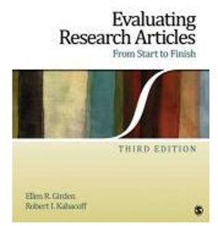 Sage Evaluating Research Articles From Start To Finish - Girden, Ellen Robinson