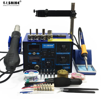 SAIKE 952D 2 in 1 SMD Rework Soldering Station Hot Air Gun Solder Iron Desoldering 220V 110V