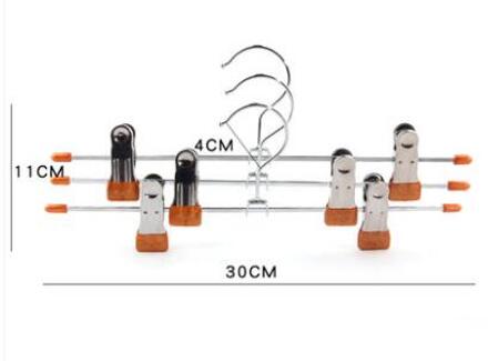 Sainwin 10 stks/partij 30 cm Metalen Hangers Voor Broek antislip Broek Clip Hangers voor Kleding goud