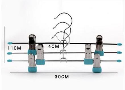 Sainwin 10 stks/partij 30 cm Metalen Hangers Voor Broek antislip Broek Clip Hangers voor Kleding Marineblauw