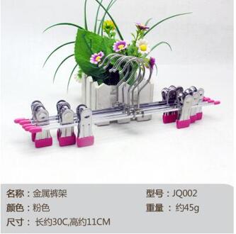 Sainwin 10 stks/partij 30 cm Metalen Hangers Voor Broek antislip Broek Clip Hangers voor Kleding Roze