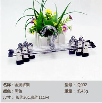 Sainwin 10 stks/partij 30 cm Metalen Hangers Voor Broek antislip Broek Clip Hangers voor Kleding zwart