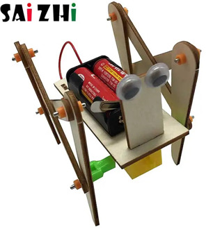 Saizhi Electronic Crawling Robot Dog Toys For Kids DIY Assembled Model Technology Science Experiment Educational Toy For Child