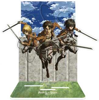 Sakami Merchandise Attack on Titan Acrylic Diorama Eren, Mikasa & Armin 20 cm