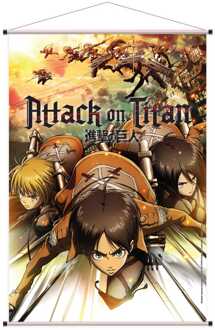 Sakami Merchandise Attack on Titan Wallscroll Eren, Mikasa & Armin 60 x 90 cm