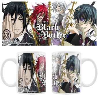 Sakami Merchandise Black Butler Ceramic Mug Sebastian, Grell, Ash, Ciel