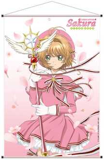Sakami Merchandise Cardcaptor Sakura Clear Card Wallscroll Sakura Kinomoto Cherry Blossoms 60 x 90 cm