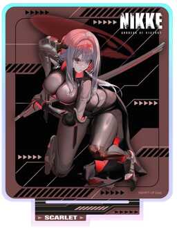 Sakami Merchandise Goddess of Victory: Nikke Crouching Series Acrylic Stand Scarlet Holographic 14 cm