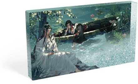 Sakami Merchandise Grandmaster of Demonic Cultivation Acryl Block with Glitter Wei Wuxian & Lan Wangji Lotus Pond 17 x 10 cm